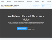Tablet Screenshot of oldtownoptometry.com